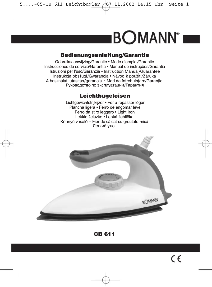 Page 1 of the manual User Manual Bomann CB 611