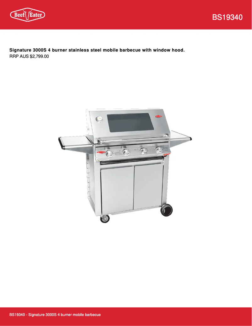 First page image of the manual for BS19340