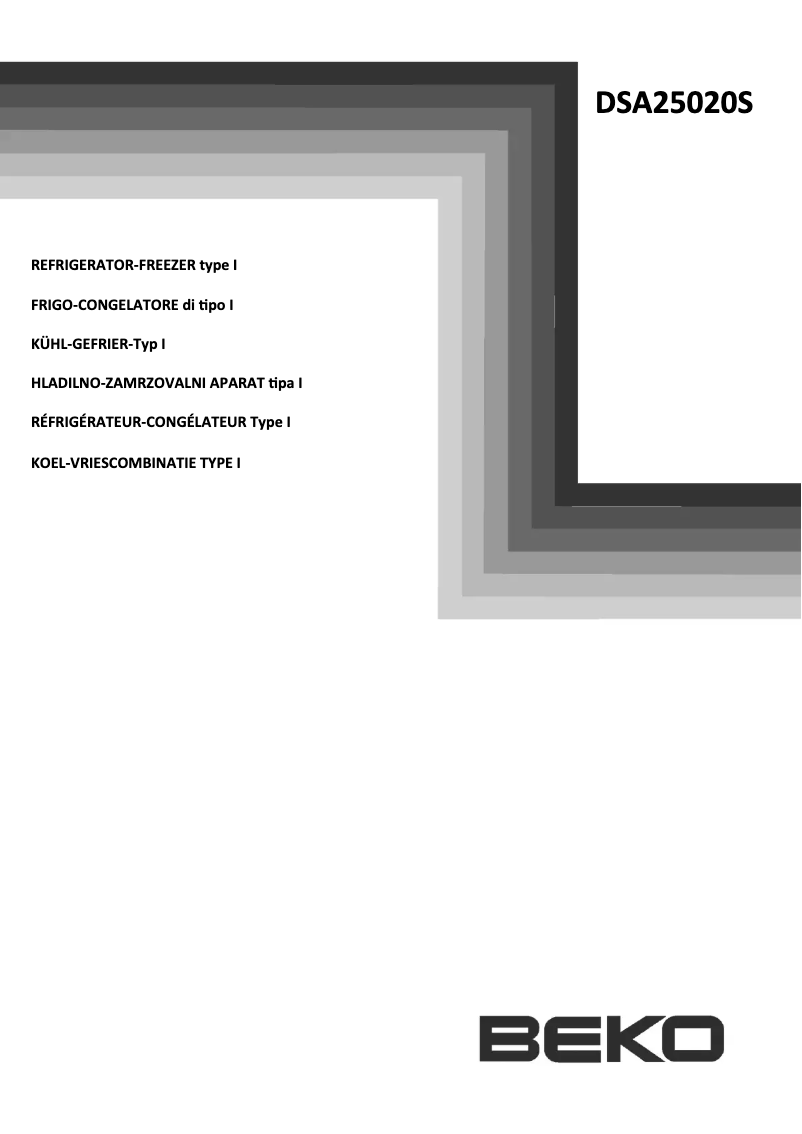 Page 1 of the manual User Manual Beko DSA25020S