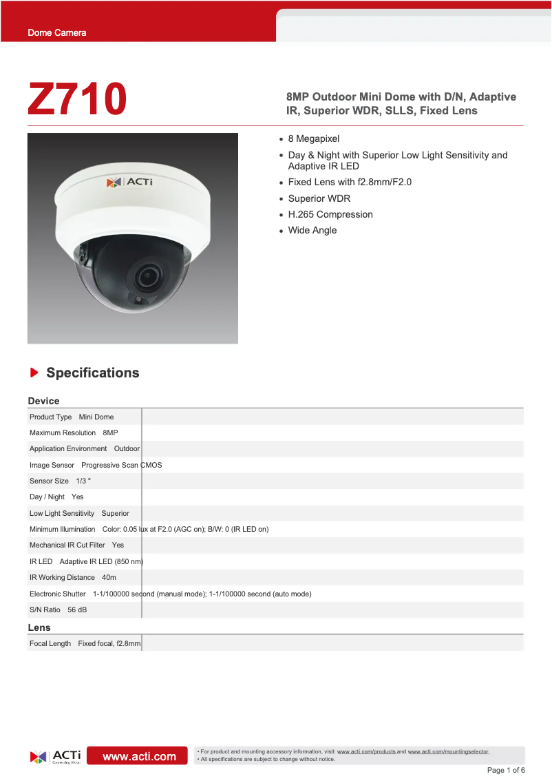 First page image of the manual for Z710