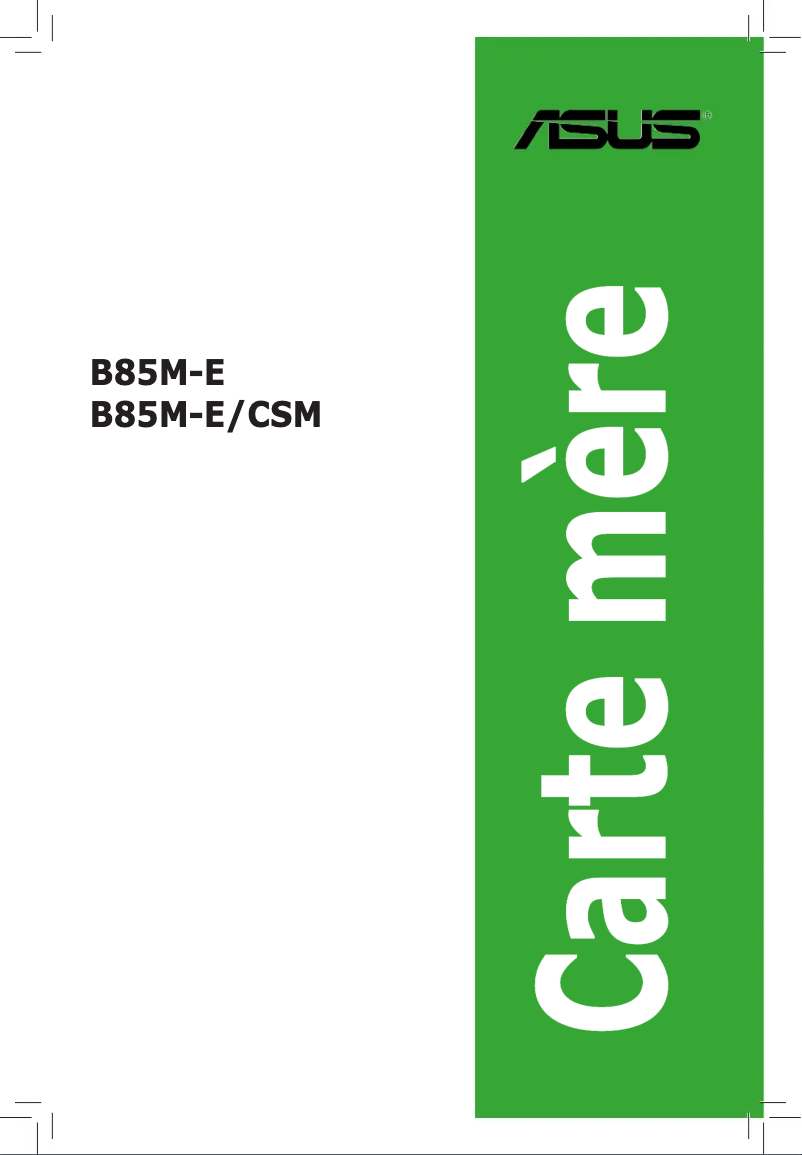 Page 1 of the manual User Manual Asus B85M-E