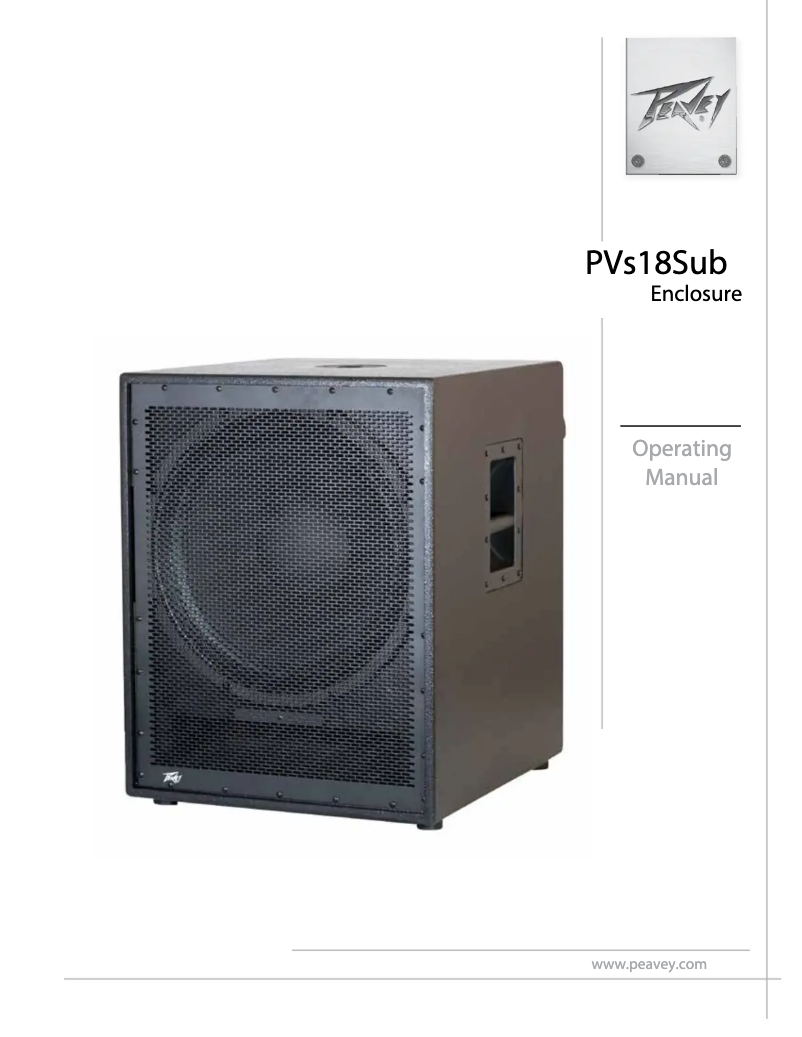 Image de la première page du manuel de l'appareil PVs 18