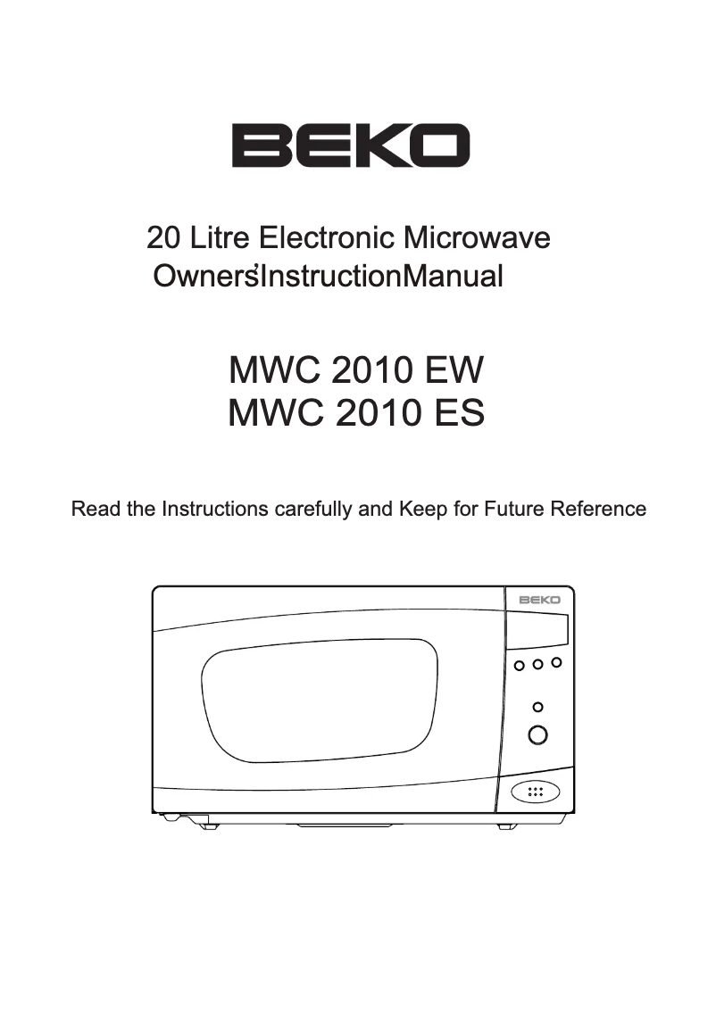 First page image of the manual for MWC2010ES