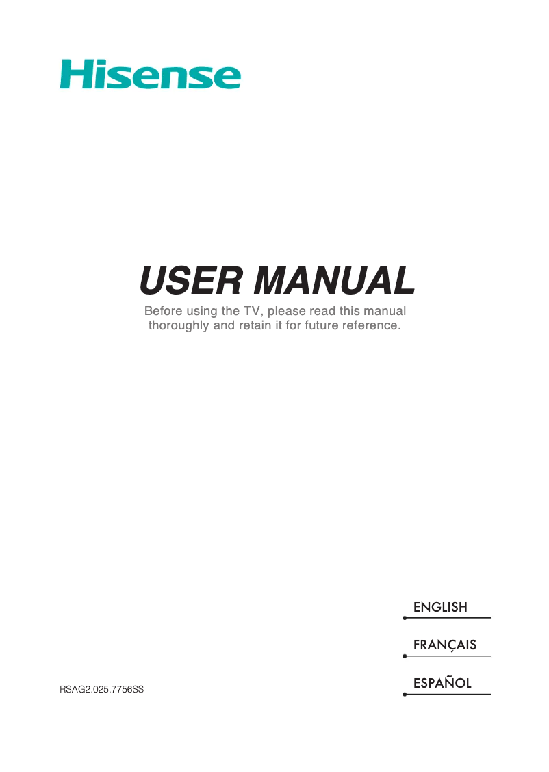 First page image of the manual for 55A65H