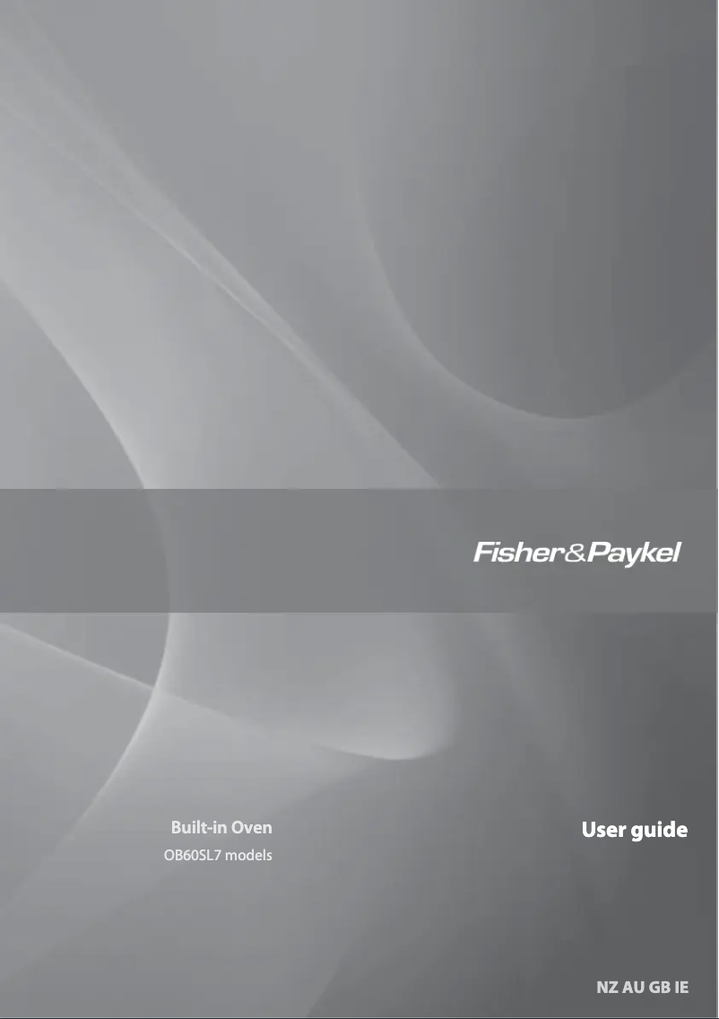 Page 1 of the manual Instruction Manual Fisher & Paykel OB60SL7DEW1