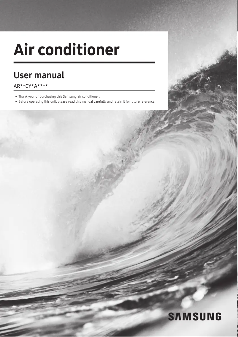 First page image of the manual for AR18CYNANWKXNA