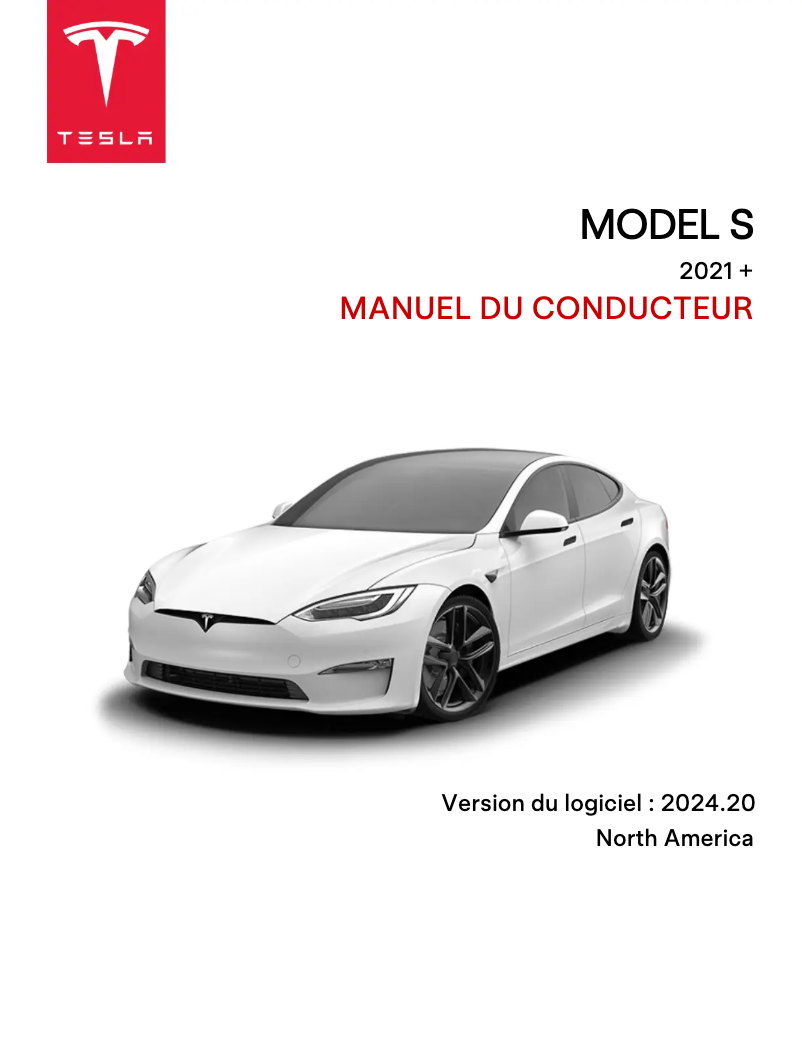 Page 1 de la notice Manuel utilisateur Tesla Model S (2024)