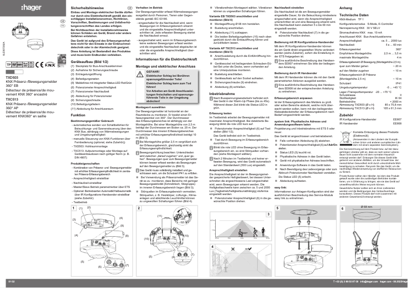 First page image of the manual for TXC513