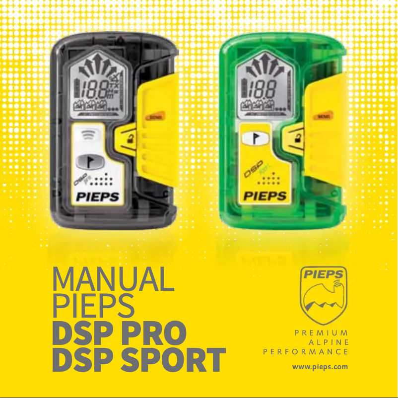 Page 1 of the manual User Manual Pieps DSP Pro