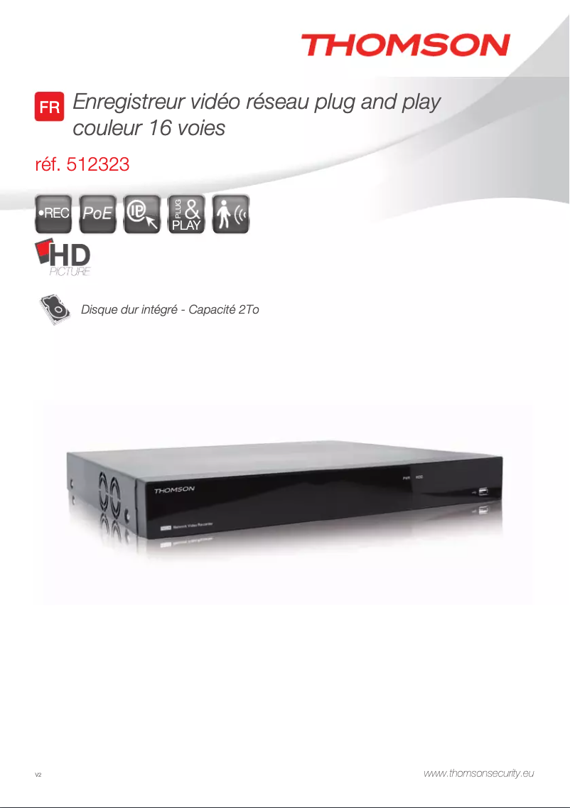 Page 1 of the manual User Manual Thomson 512323