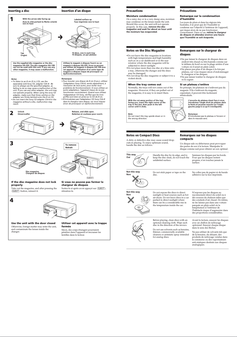 First page image of the manual for CDX-415RF