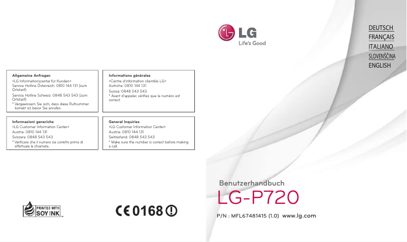 Page 1 of the manual User Manual LG LG-P720