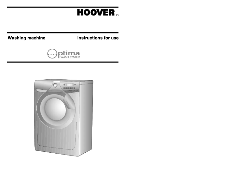 Page 1 of the manual User Manual Hoover WMH 139D