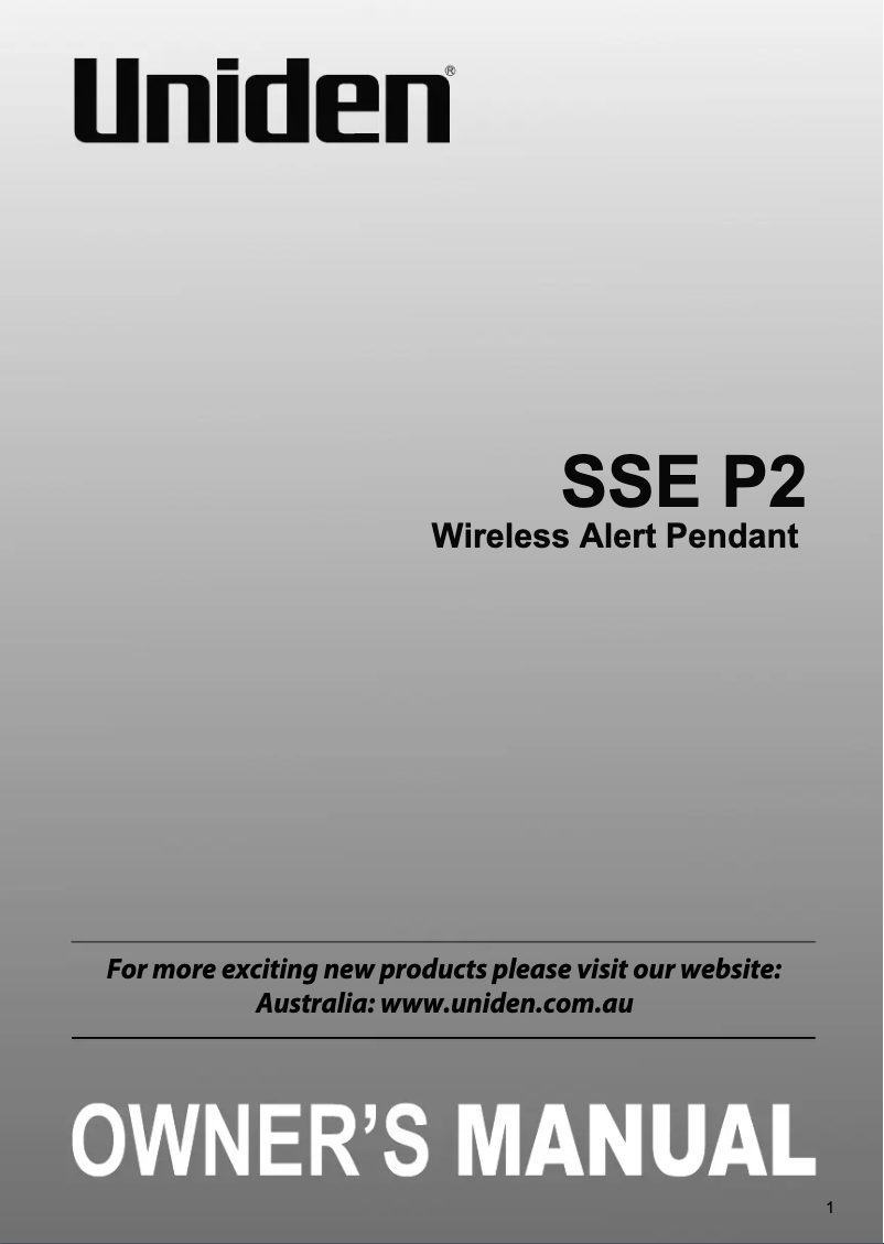 First page image of the manual for SS EP2