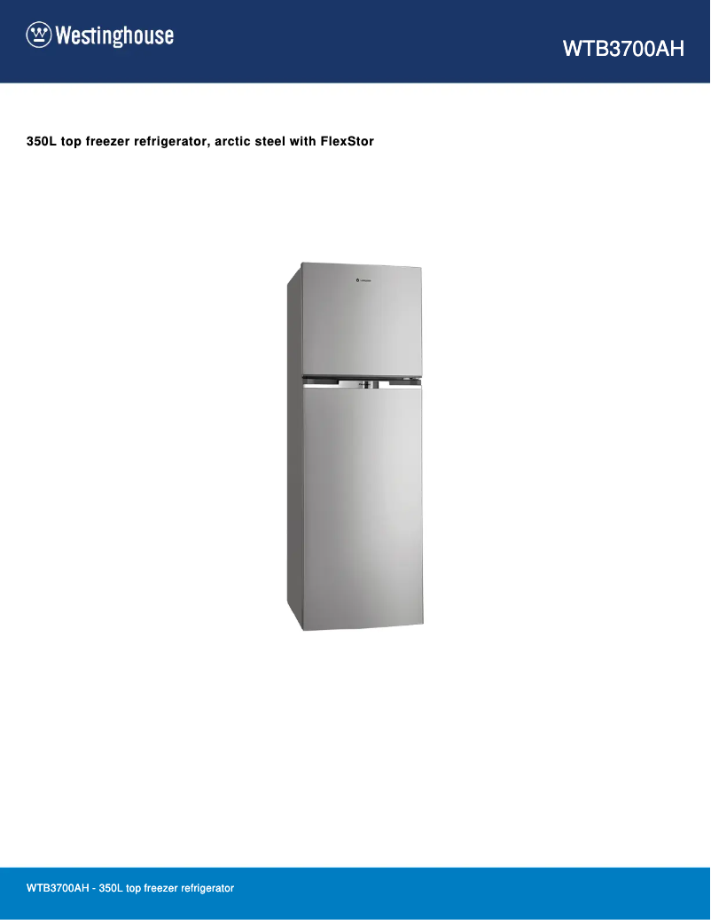 First page image of the manual for WTB3700AH