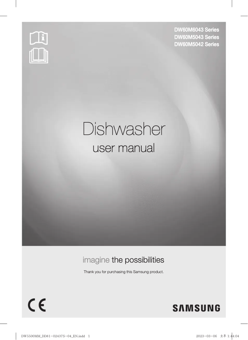 Page 1 of the manual User Manual Samsung DW60M6043FS