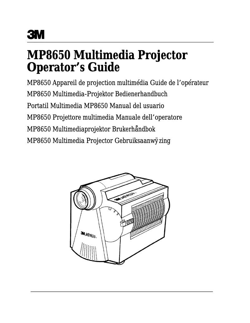 First page image of the manual for MP8650