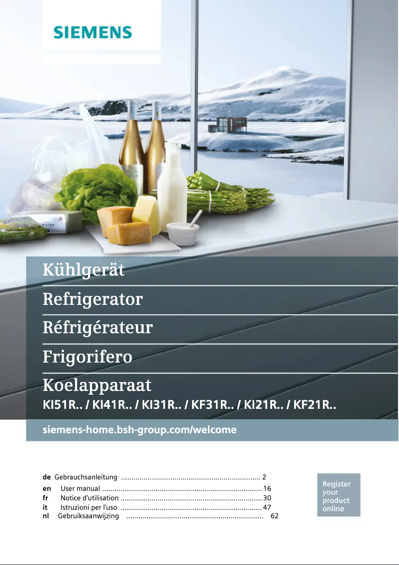 First page image of the manual for KI21RAF30