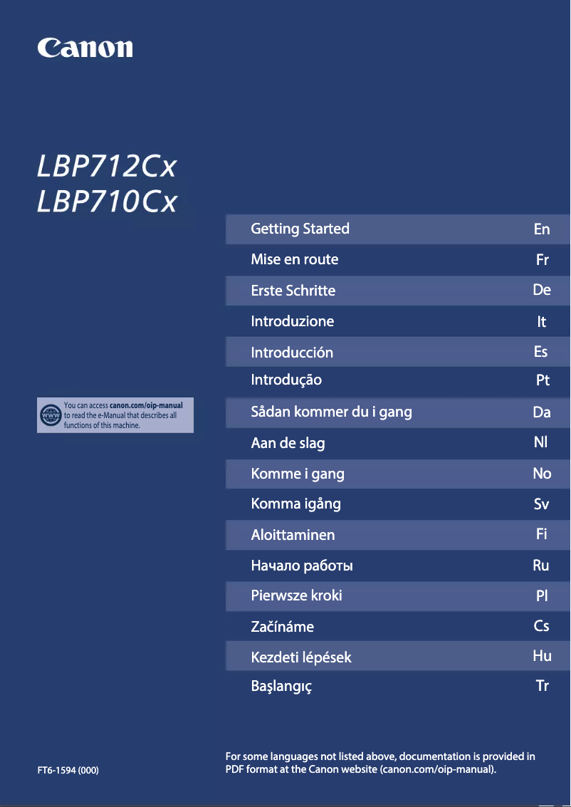 Page 1 of the manual User Manual Canon i-Sensys LBP710Cx