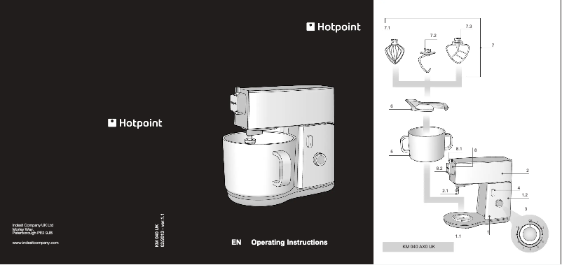 First page image of the manual for KM 040 AR0 UK
