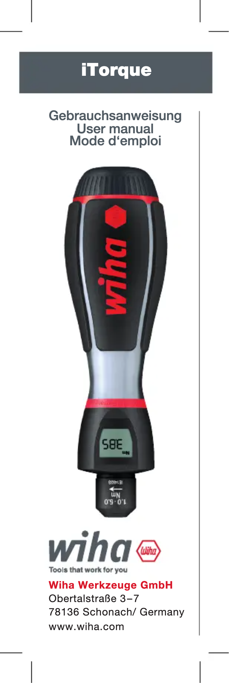 Page 1 of the manual User Manual Wiha 36886