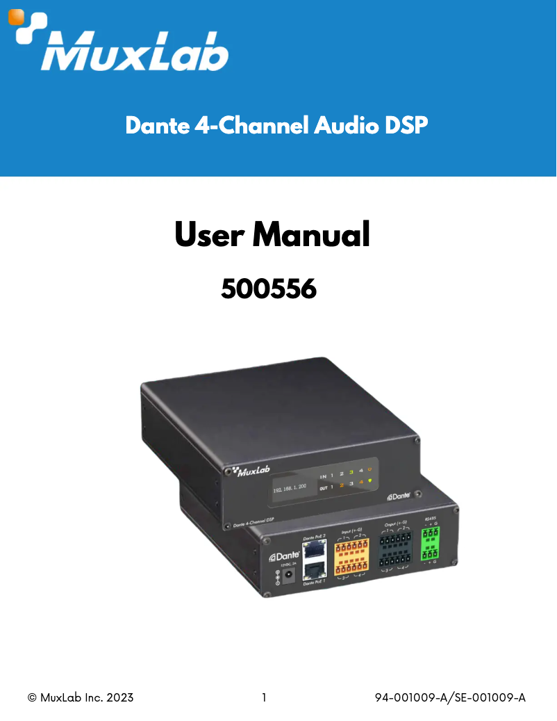 Image de la première page du manuel de l'appareil 500556