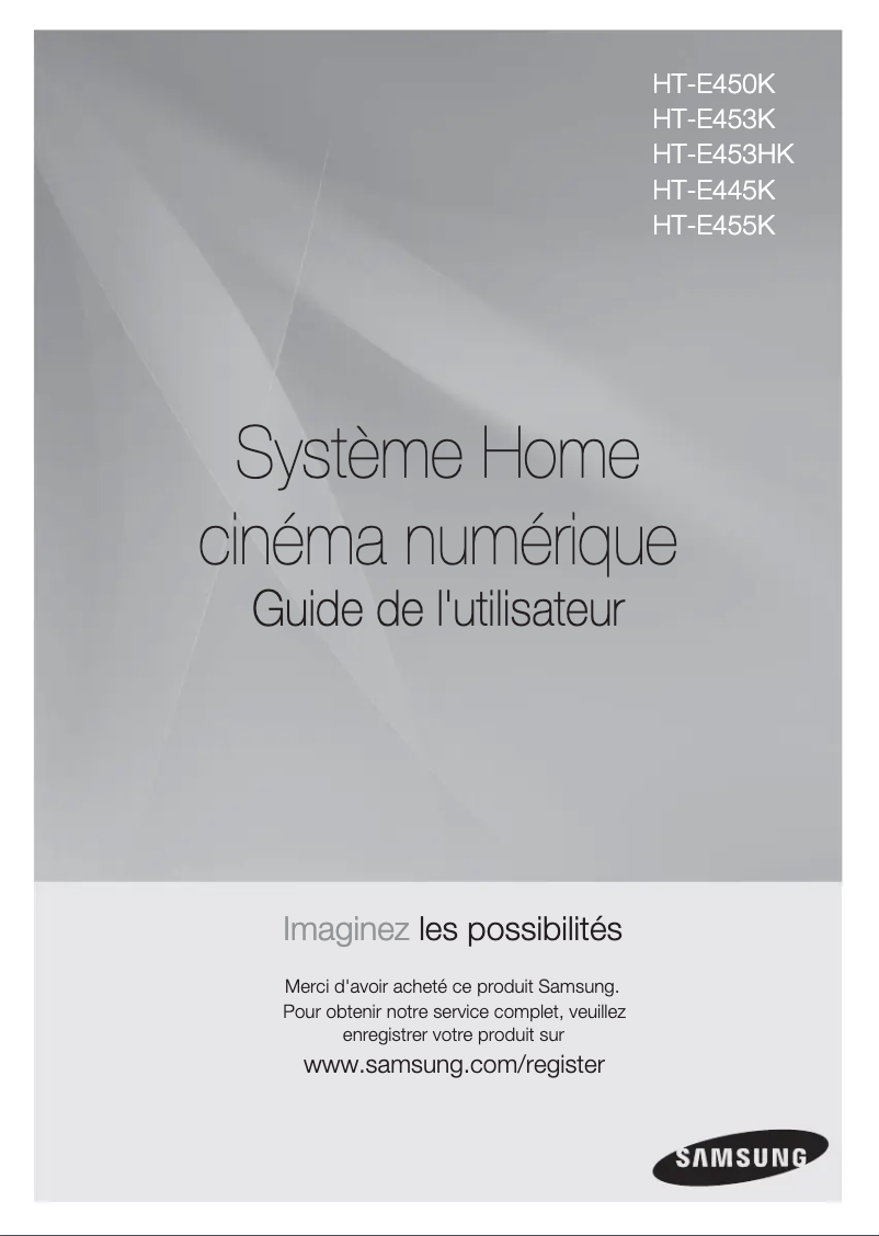 Page 1 of the manual User Manual Samsung HT-E453K