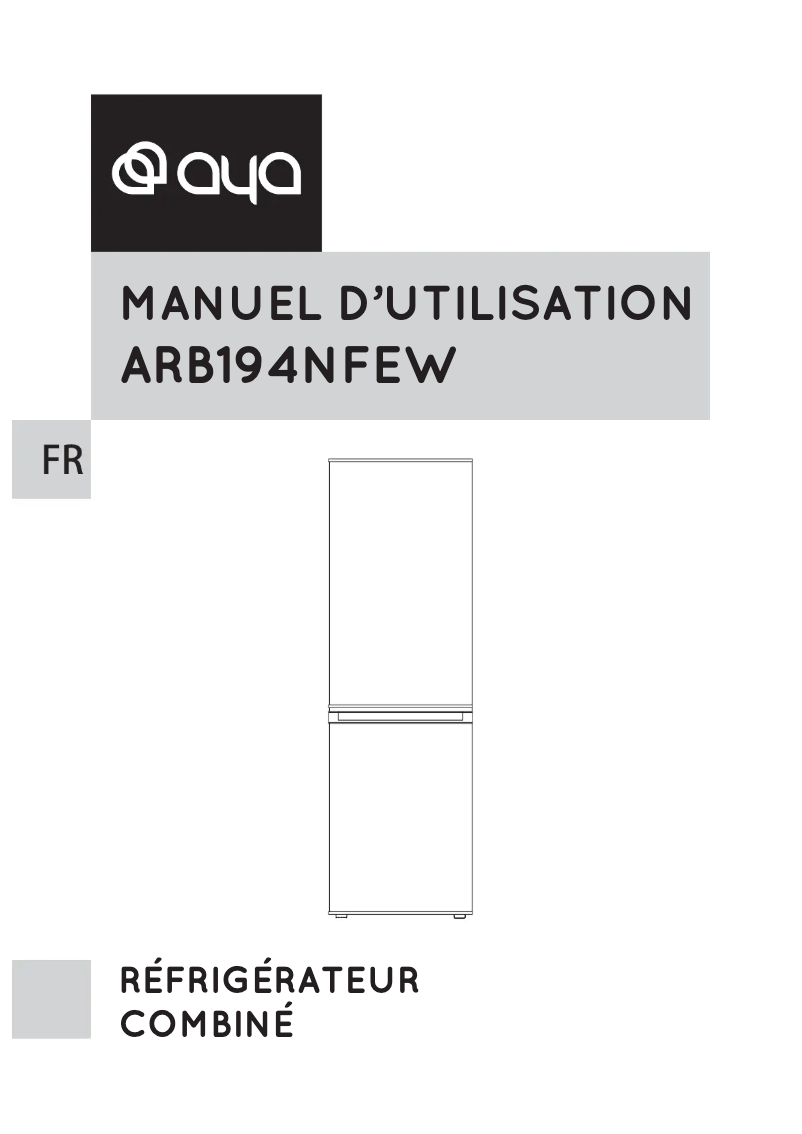 First page image of the manual for ARB194NFEW