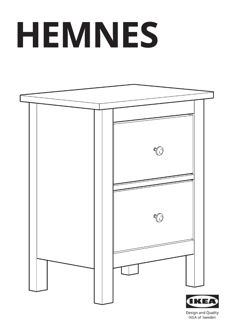 Page 1 of the manual User Manual Ikea HEMNES 305.460.61