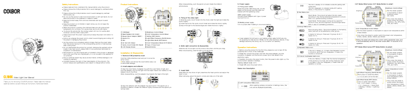 First page image of the manual for CL100X