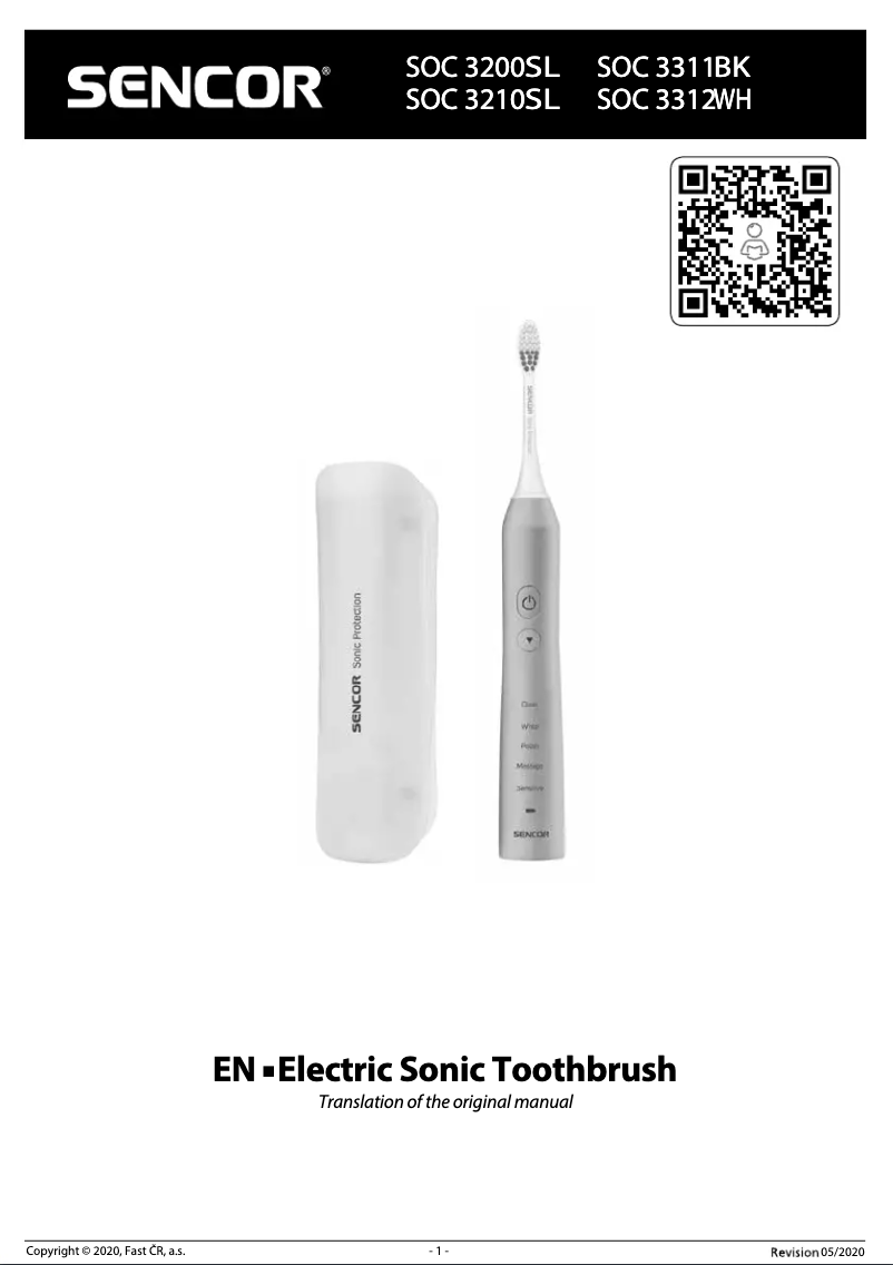 First page image of the manual for SOC 3311BK