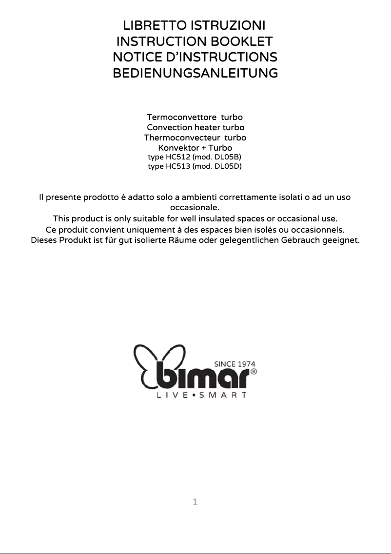 First page image of the manual for HC513