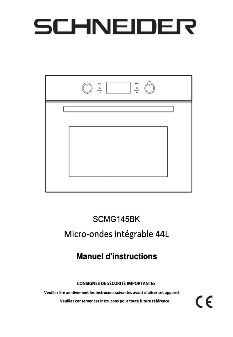 First page image of the manual for SCMG145BK