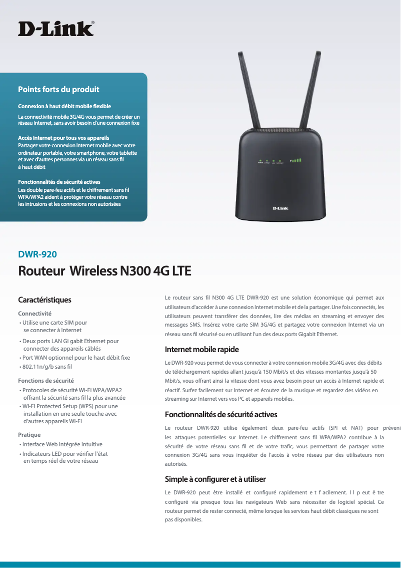 First page image of the manual for DWR-920