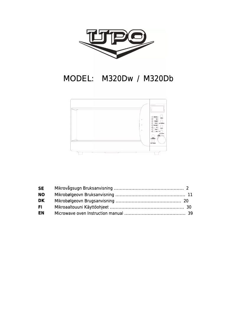 First page image of the manual for M320Db