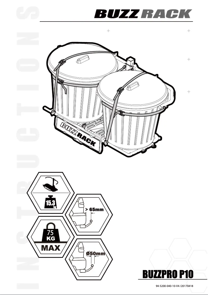 Page 1 of the manual User Manual Buzz Rack Buzzpro P10
