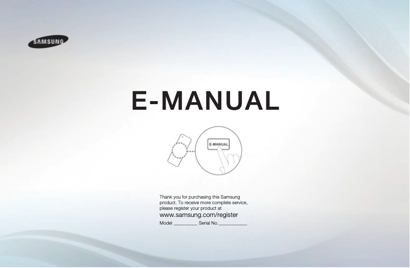 First page image of the manual for PS51E490B1K
