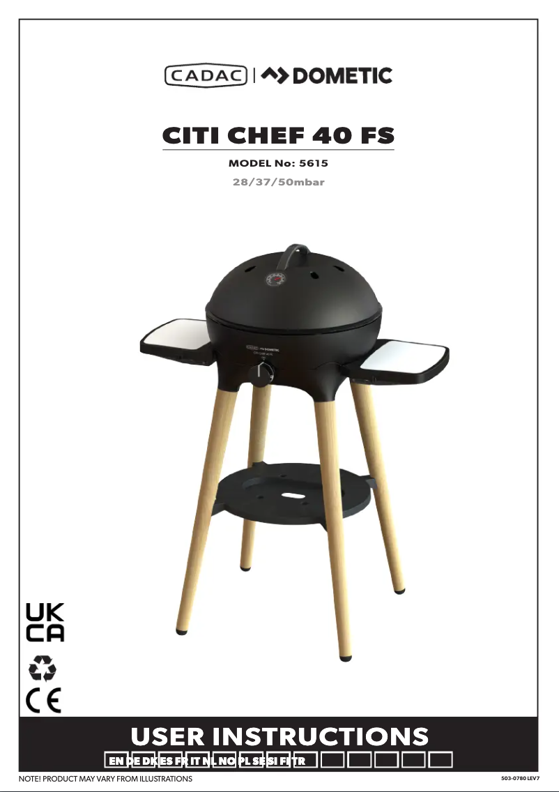 First page image of the manual for Citi Chef 40 FS