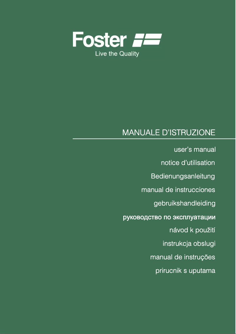 Page 1 of the manual User Manual Foster S4000