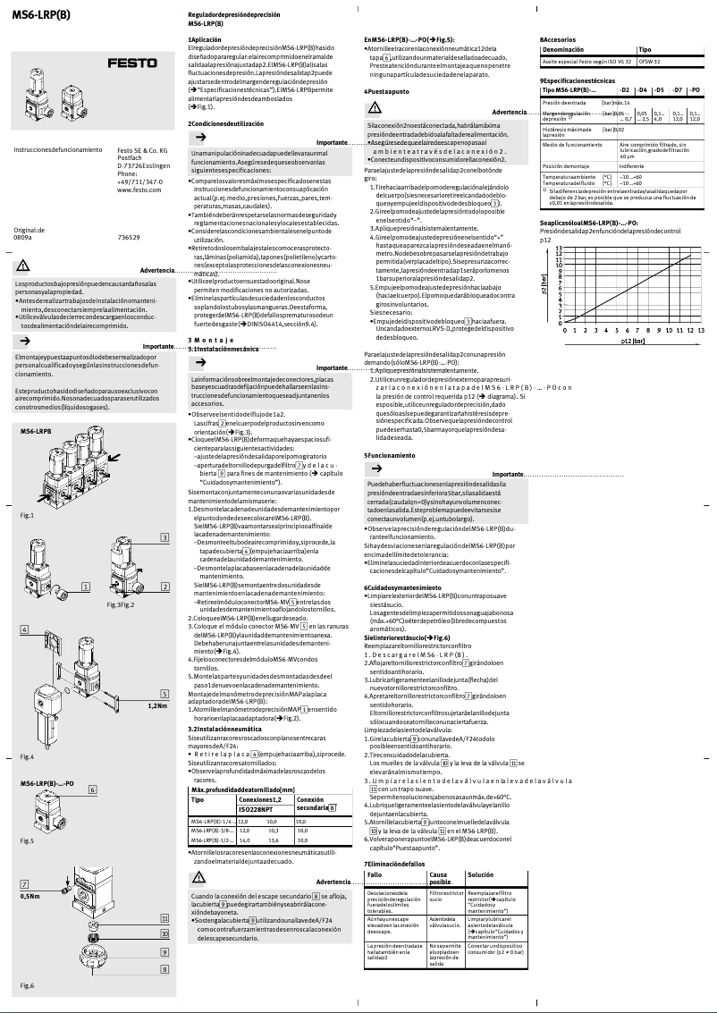First page image of the manual for MS6-LRP