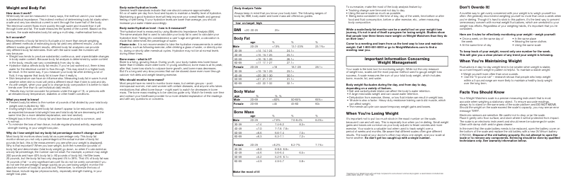 First page image of the manual for Weight Watchers WW67T