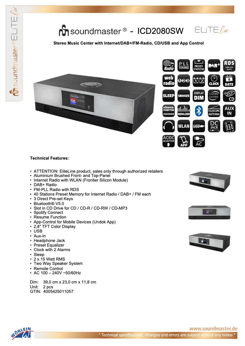 First page image of the manual for ICD2080