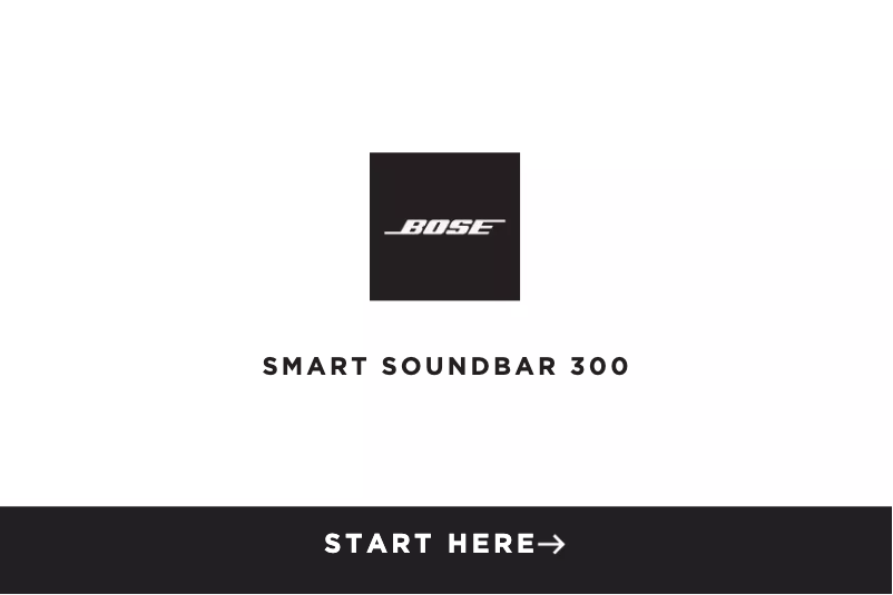 Page 1 of the manual Installation Guide Bose Smart Soundbar 300