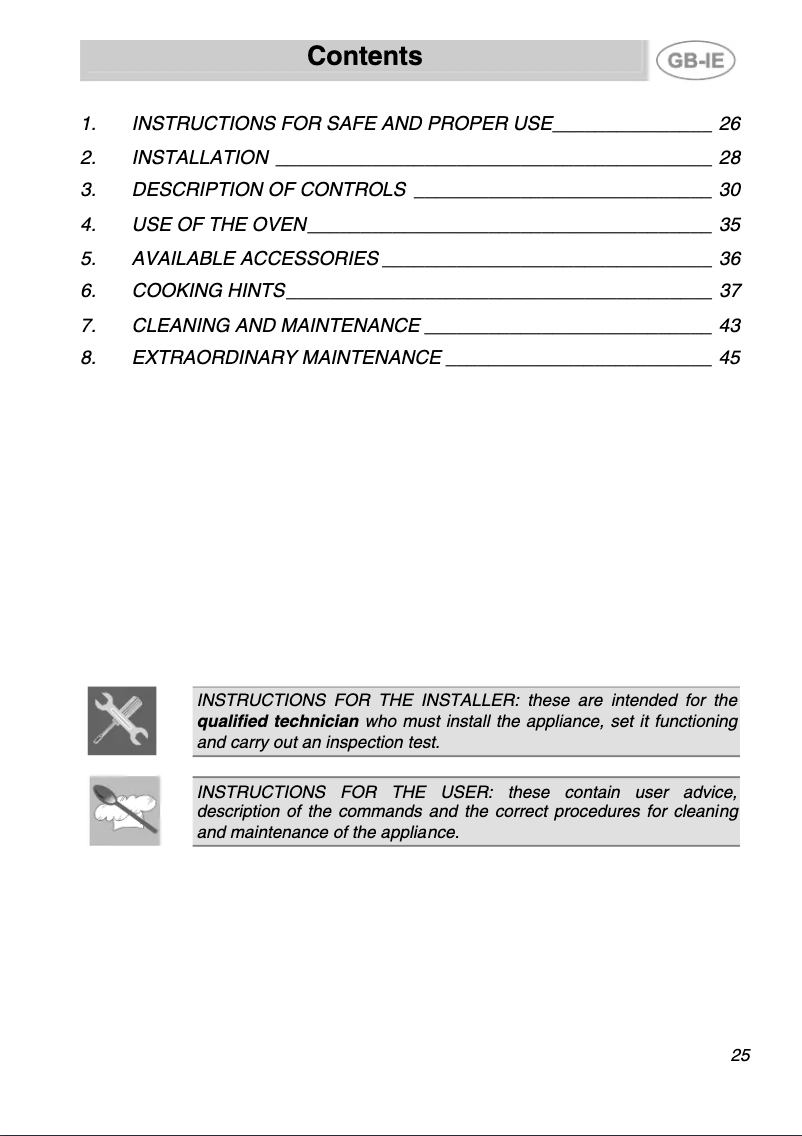 First page image of the manual for SE20XMFR5