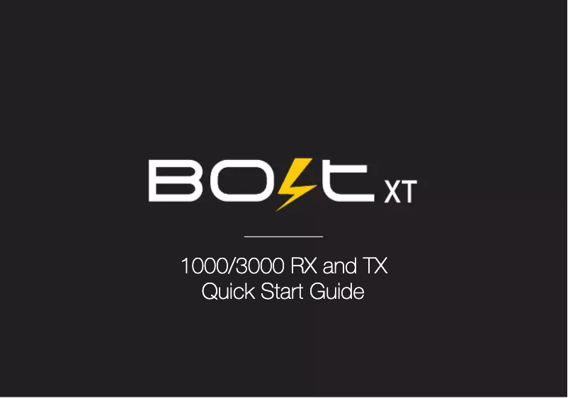 Page 1 of the manual User Manual Teradek Bolt 1000 XT