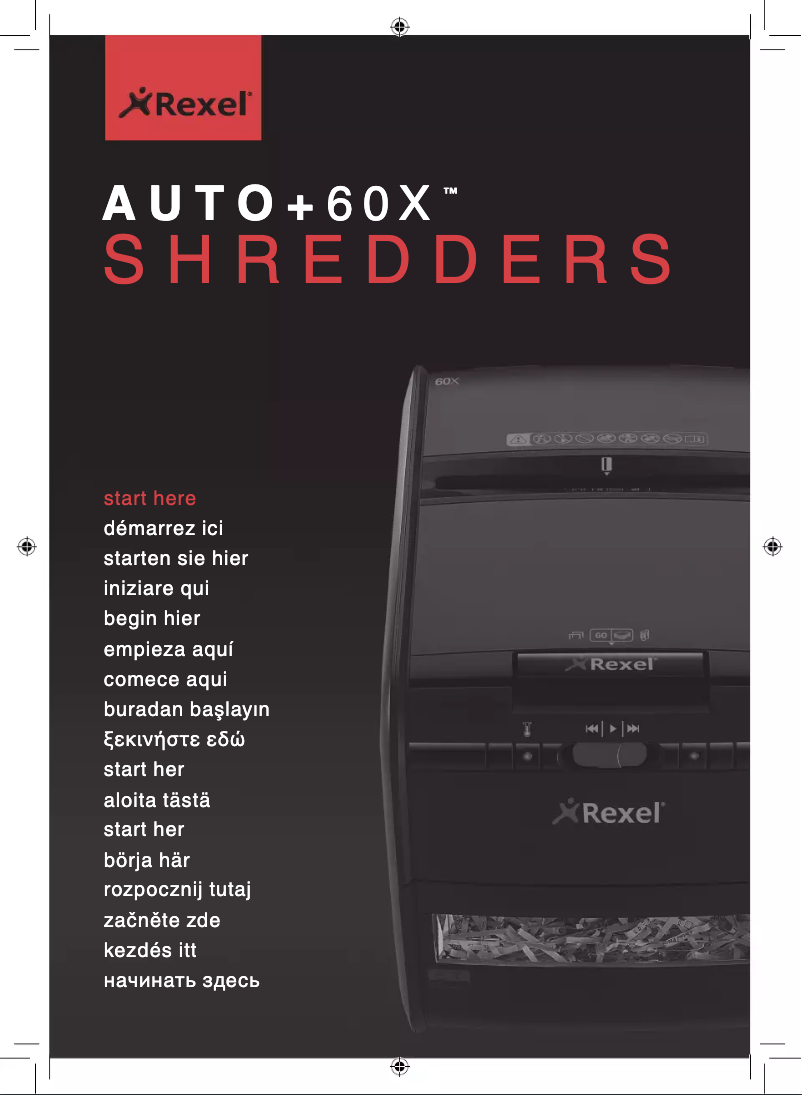 Page 1 of the manual User Manual Rexel Auto+ 60X