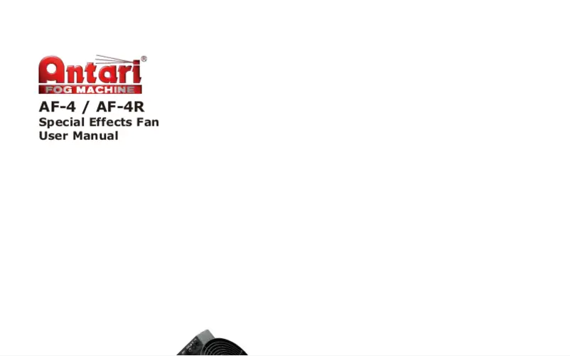 Page 1 of the manual User Manual Antari AF-4R