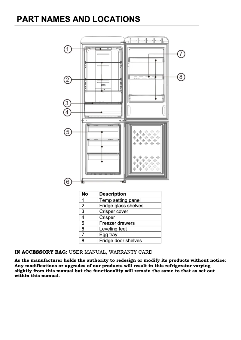Page 1 de la notice Manuel utilisateur CHiQ CRBM227NW