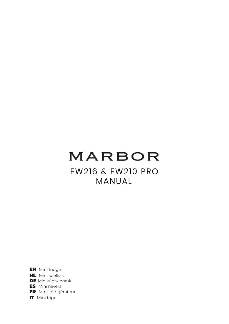 Page 1 of the manual User Manual Marbor FW210 Pro