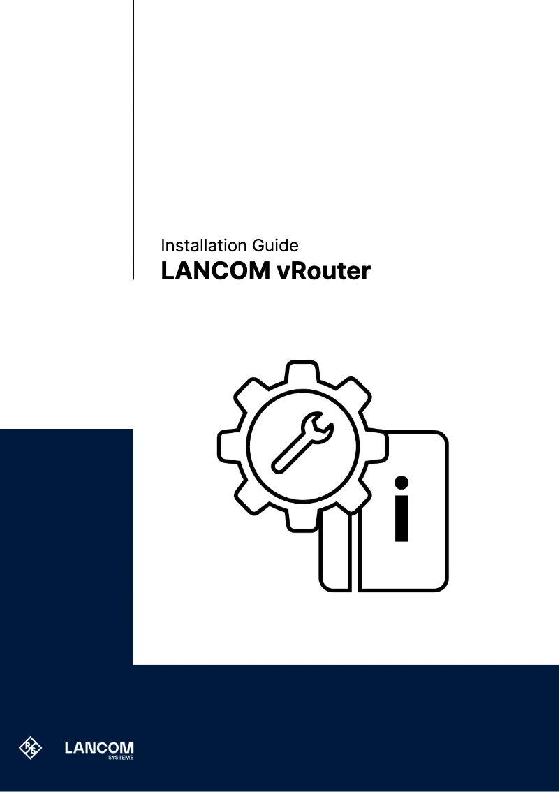 Image de la première page du manuel de l'appareil vRouter